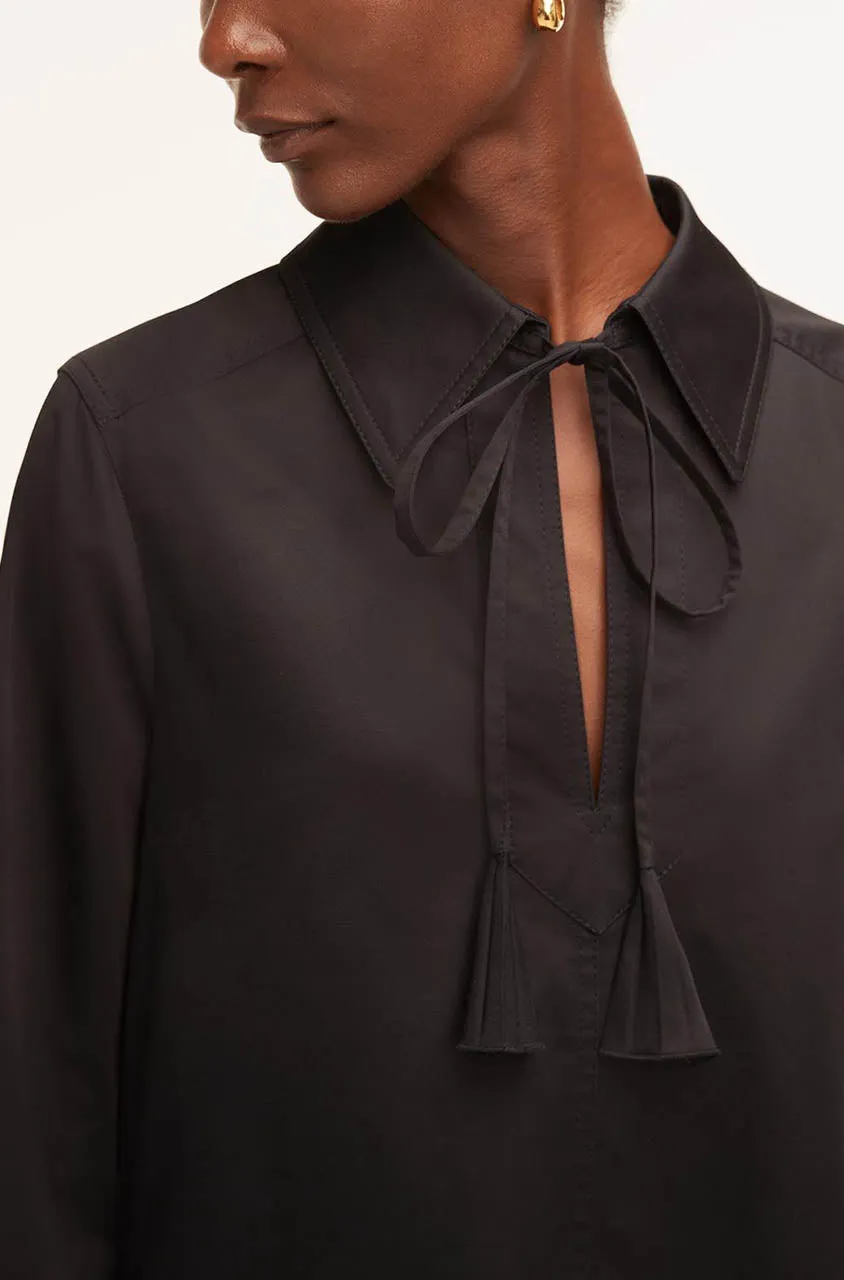 Heavy Cotton Shirt Dress | Black REBECCA TAYLOR