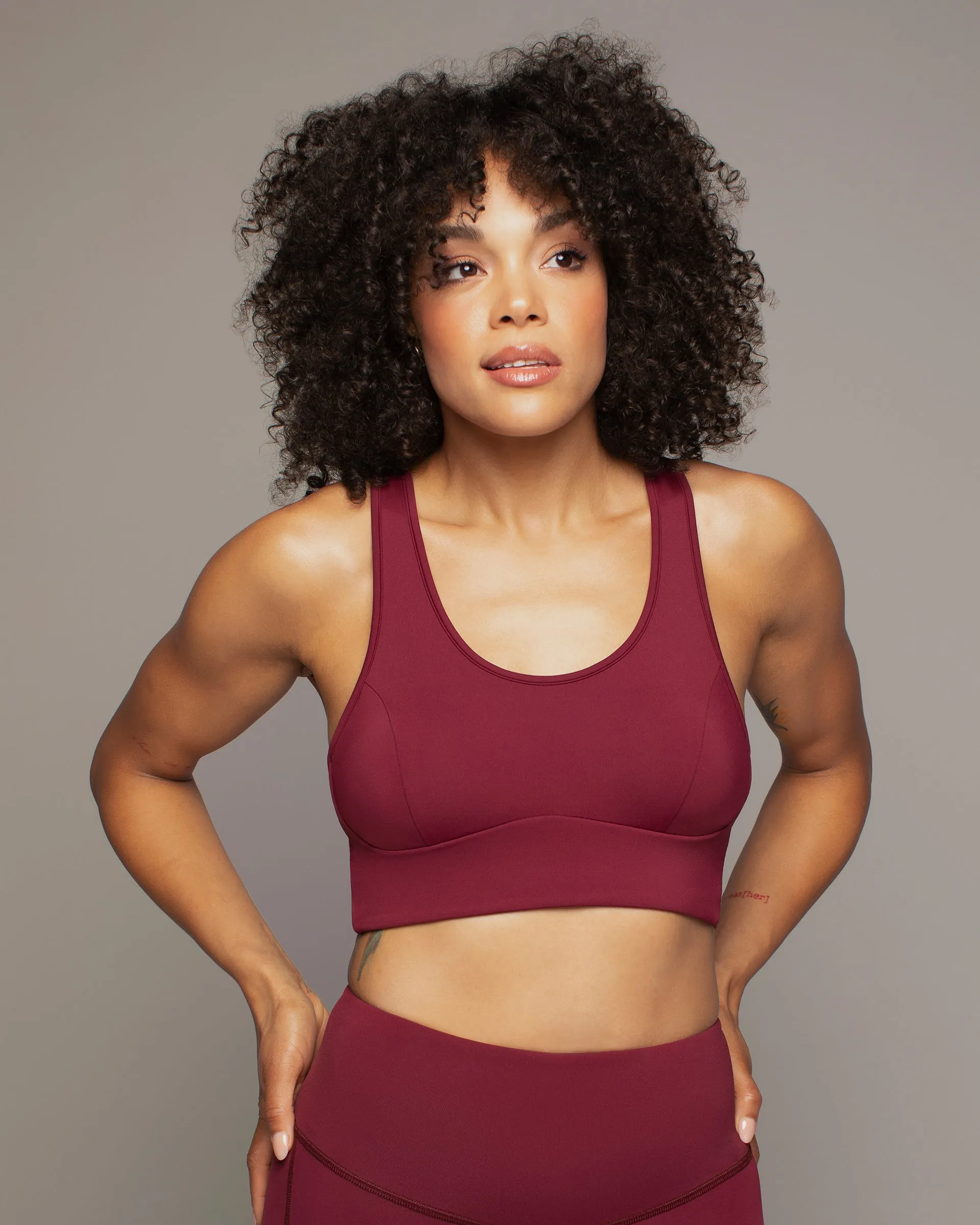 Instinct Longline Bra | Burgundy MICHI