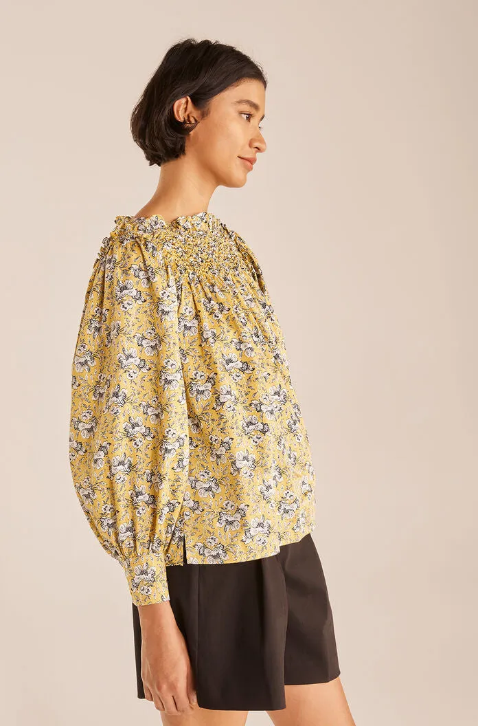 Intaglio Rose Smocked Blouse | Intaglio Rose Limeaide Combo REBECCA TAYLOR