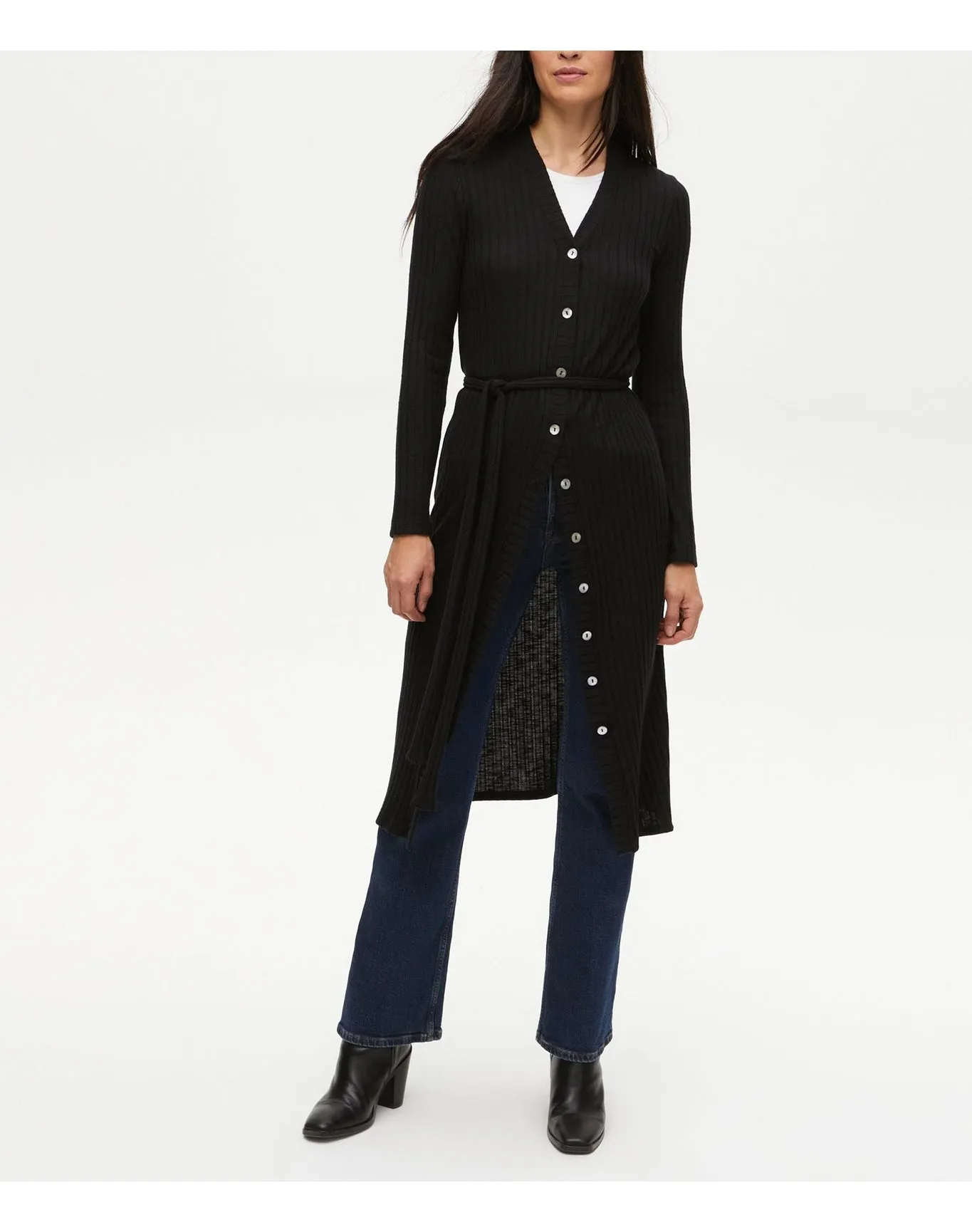 Isa Ribbed Cardigan | Black MICHAEL STARS