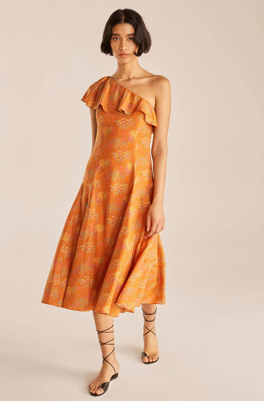 Isabelle Dress | Isabelle Fleur Burnt Orange Combo REBECCA TAYLOR