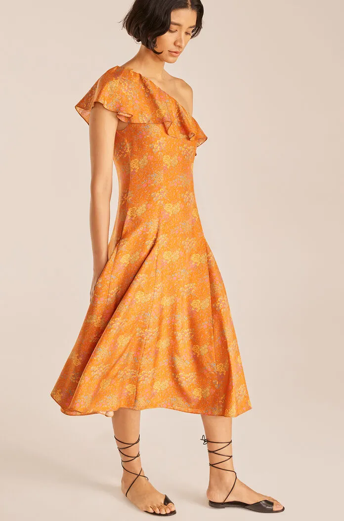 Isabelle Dress | Isabelle Fleur Burnt Orange Combo REBECCA TAYLOR