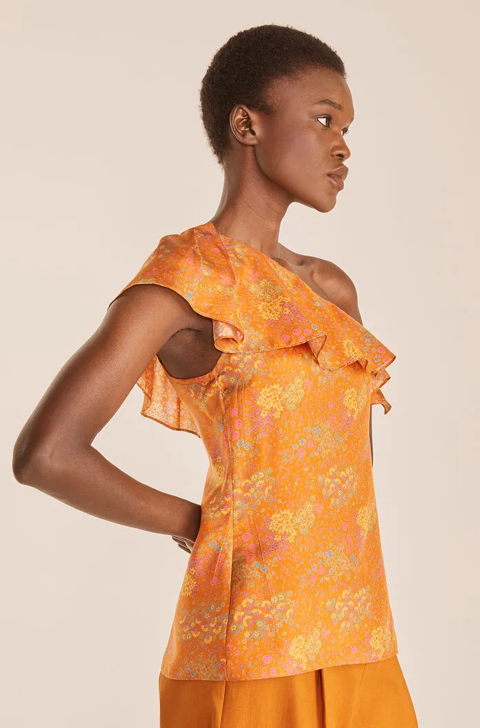Isabelle Top | Isabelle Fleur Burnt Orange Combo REBECCA TAYLOR