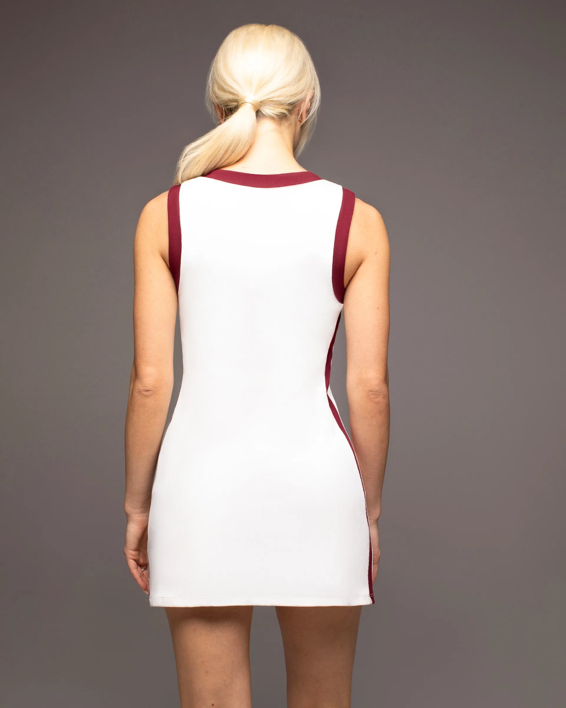 Ivy Dress | White/Earth Red MICHI