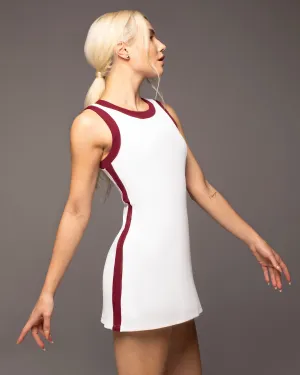 Ivy Dress | White/Earth Red MICHI