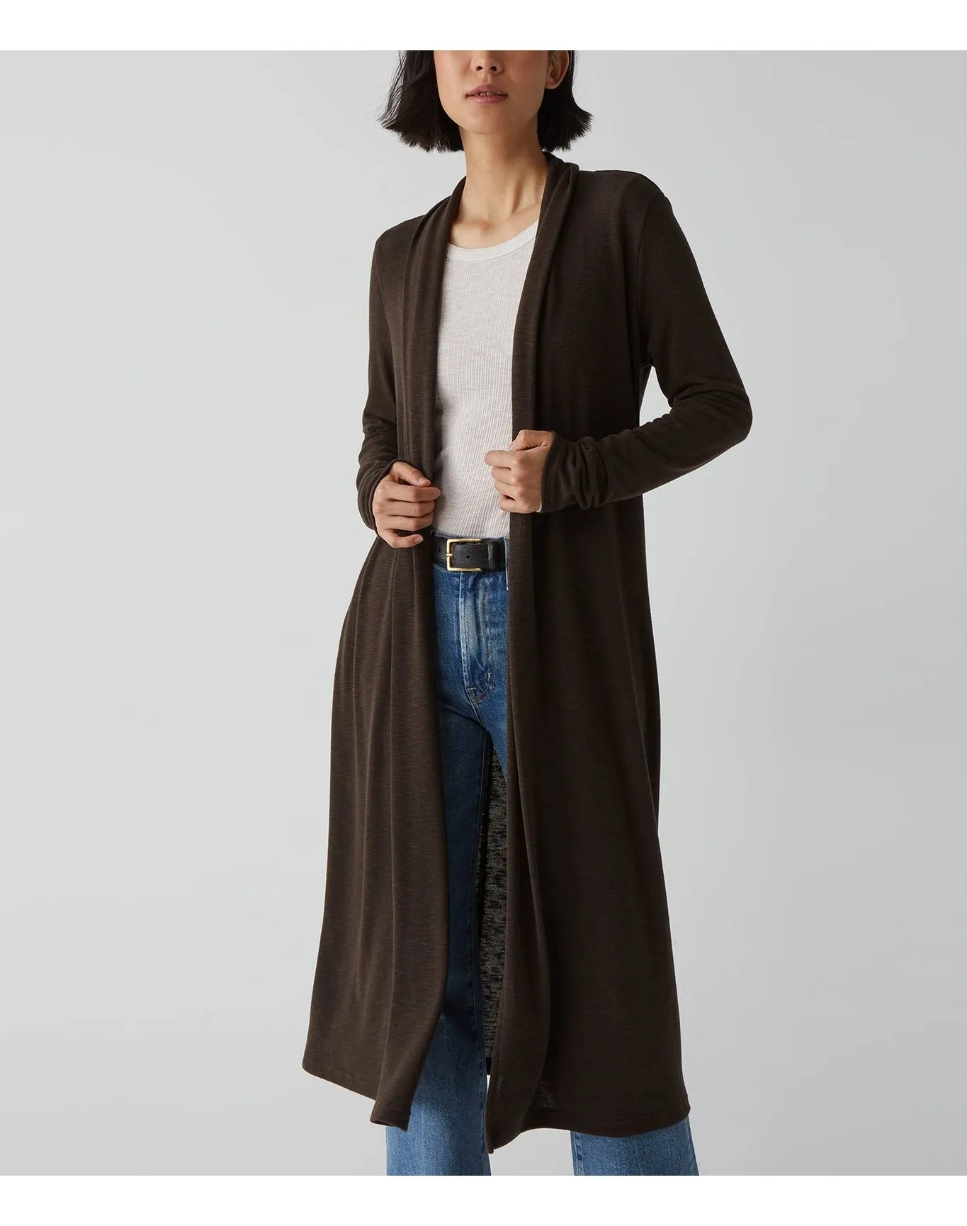 Izzy Longline Open Cardigan | Java MICHAEL STARS