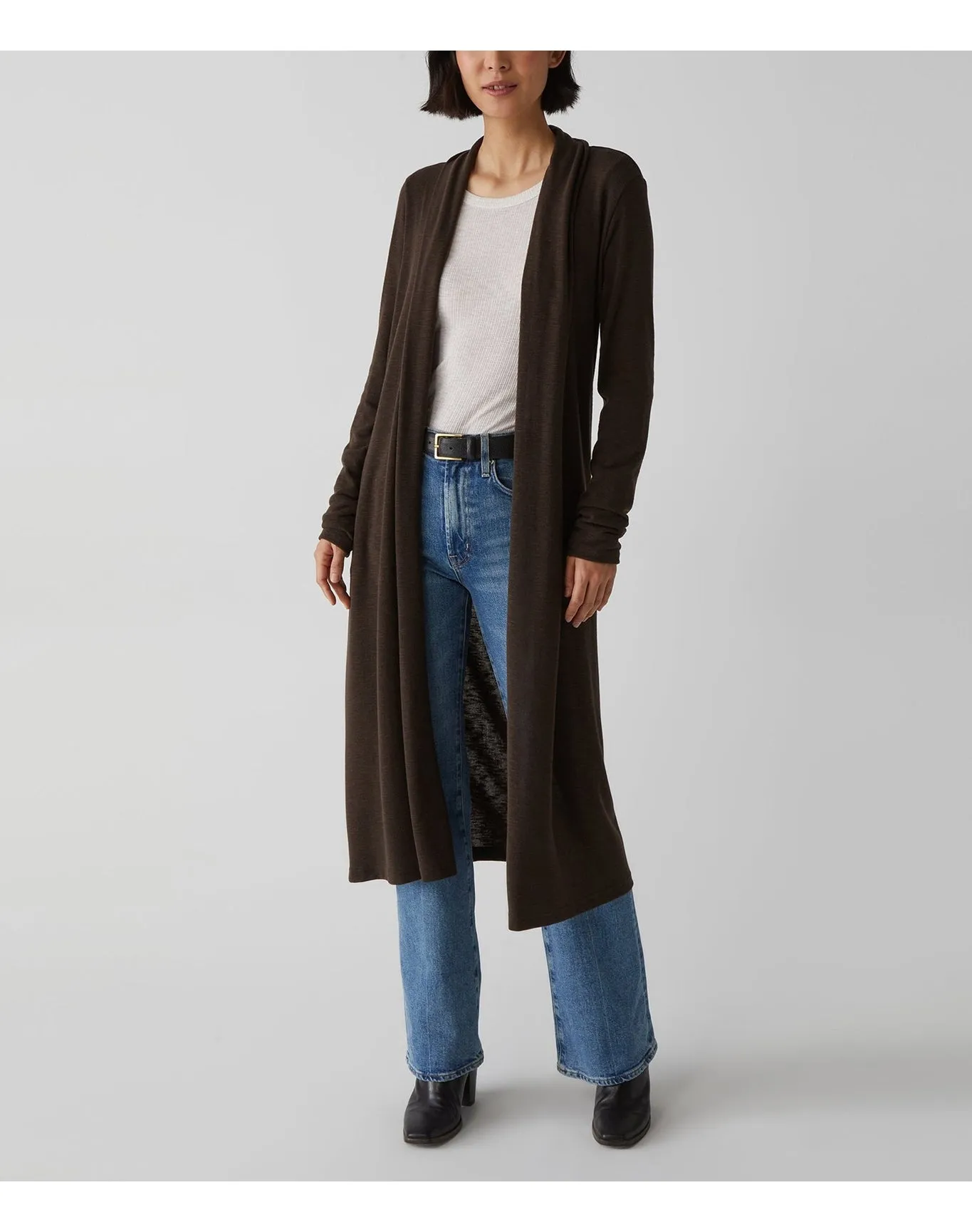 Izzy Longline Open Cardigan | Java MICHAEL STARS
