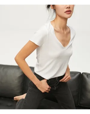 Jade Rolled Edge Tee | White MICHAEL STARS