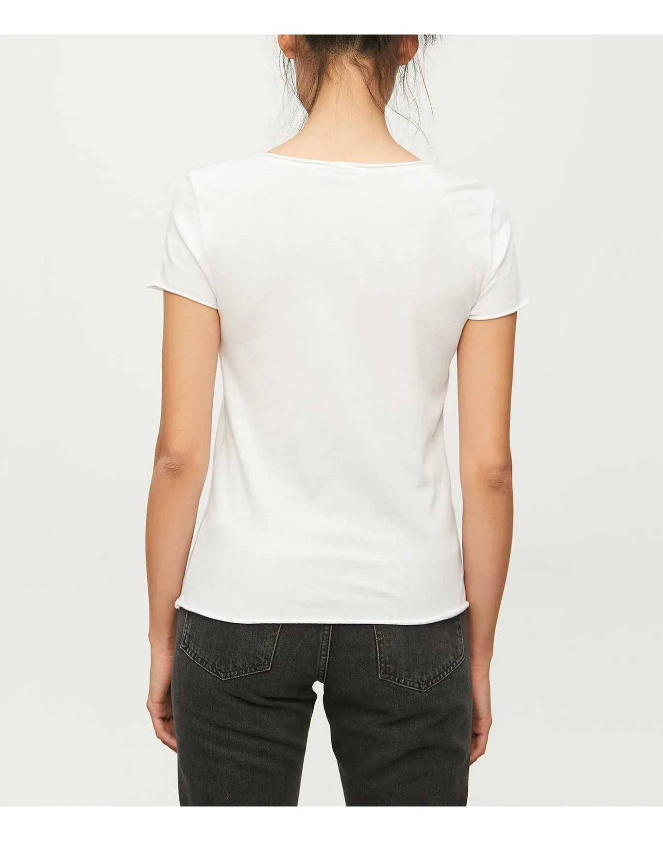 Jade Rolled Edge Tee | White MICHAEL STARS