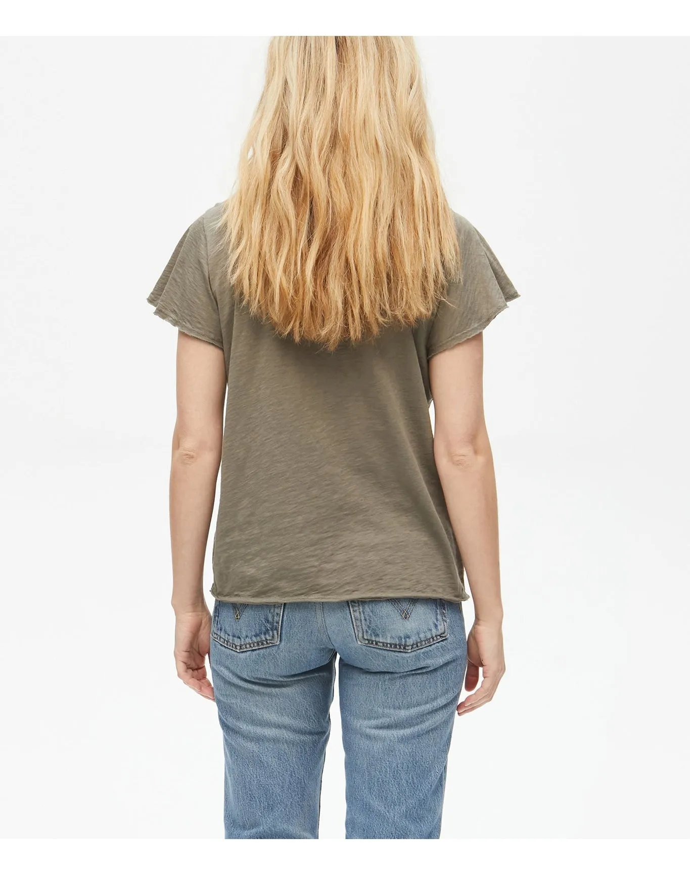 Jana Flutter Sleeve Tee | Olive MICHAEL STARS