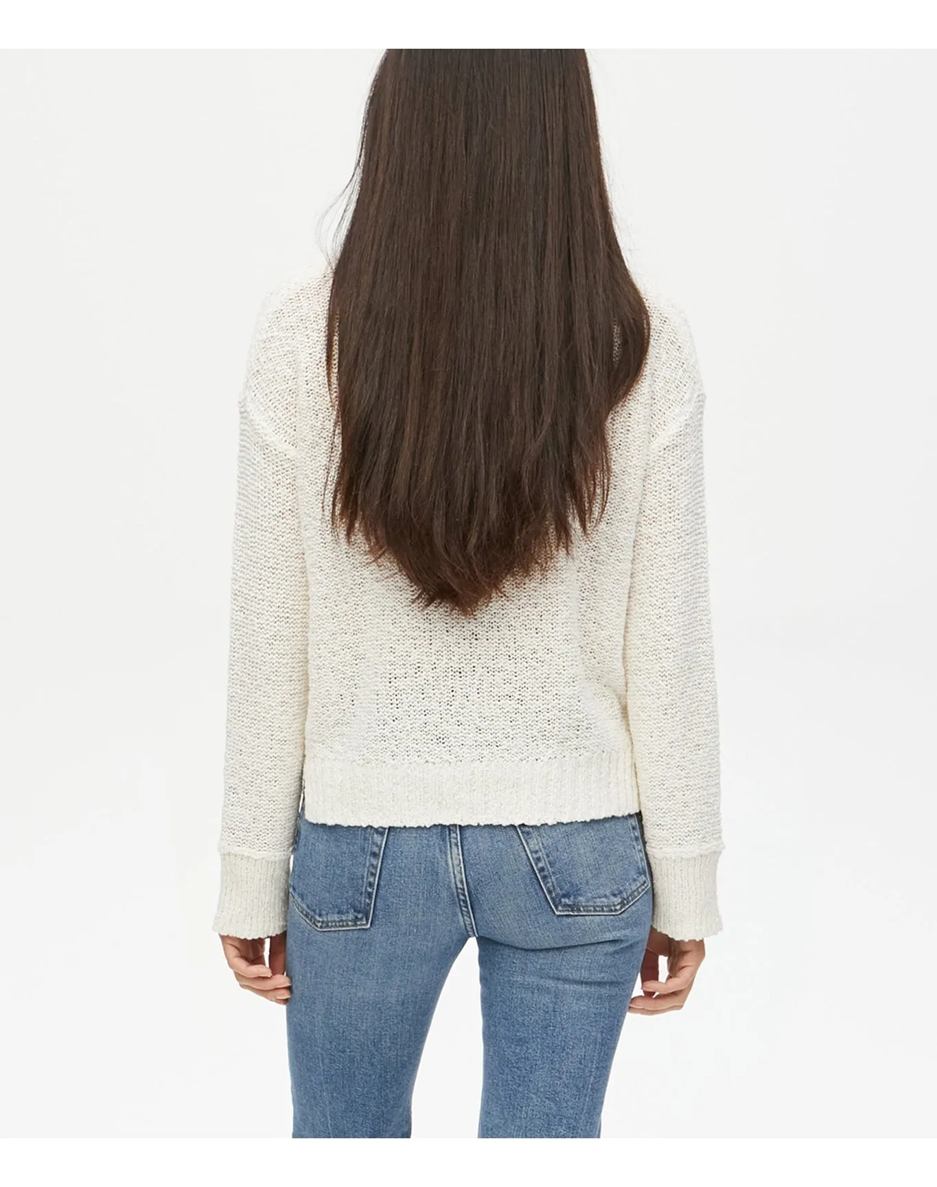 Janie V-Neck Sweater | Chalk MICHAEL STARS
