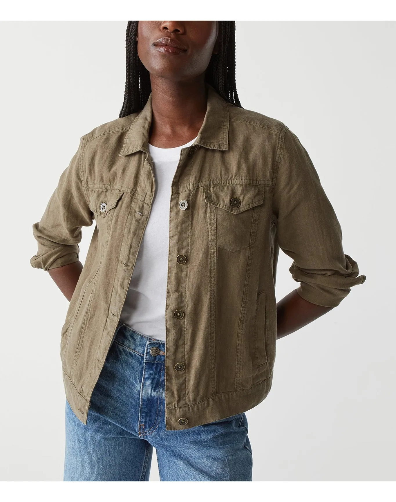 Jean Linen Jacket | Camo MICHAEL STARS