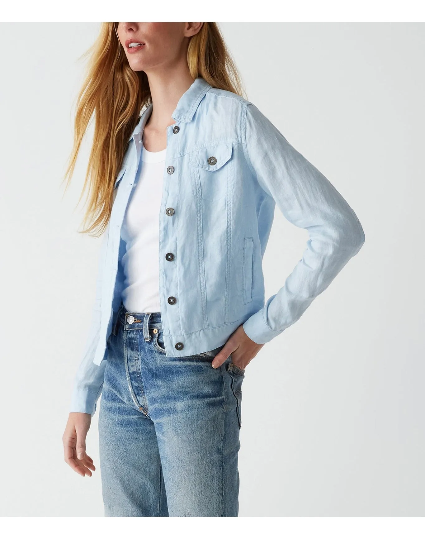 Jean Linen Jacket | Water MICHAEL STARS
