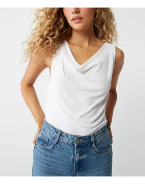 Jeanette Cowl Neck Tank | White MICHAEL STARS