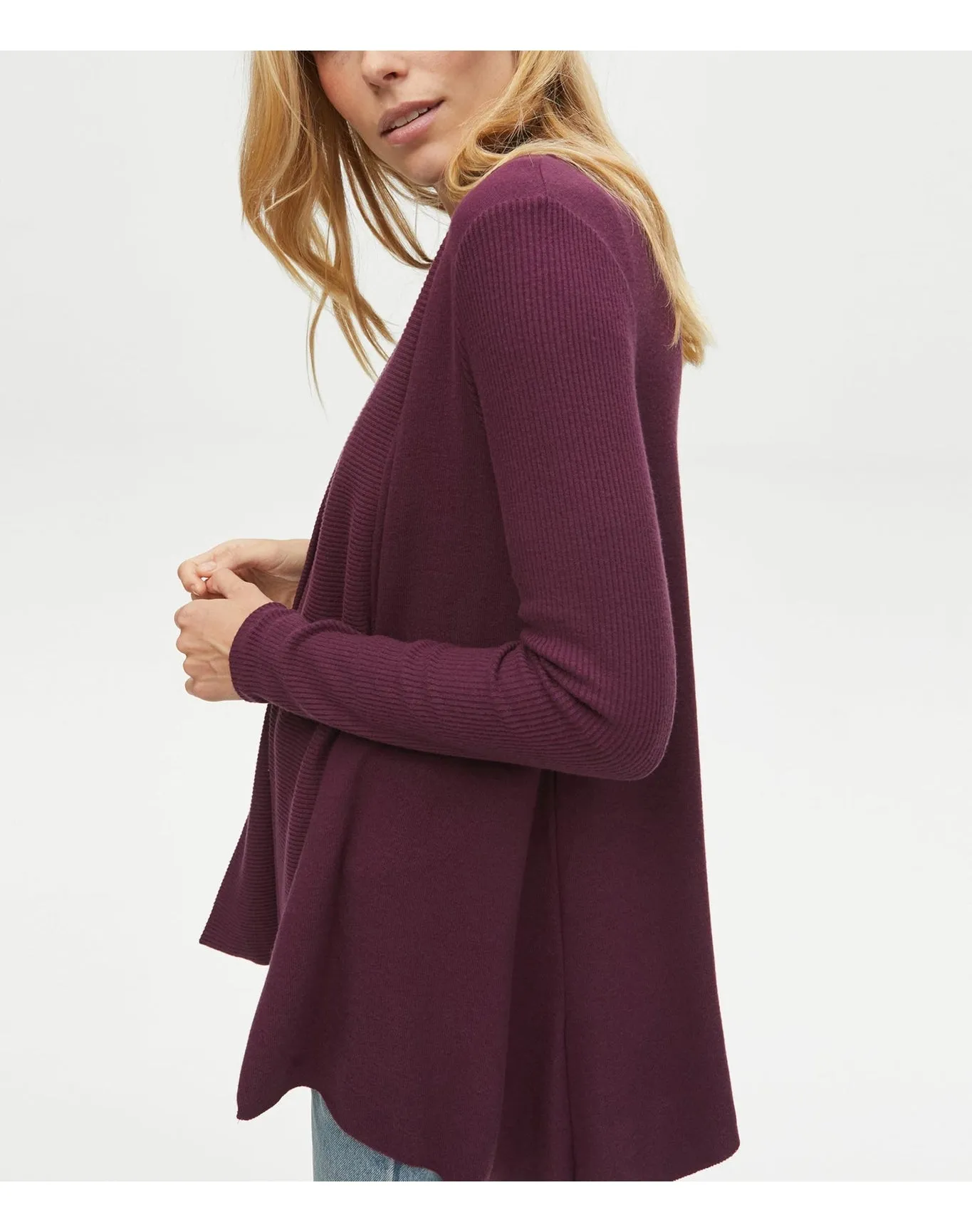 Jocelyn Open Cardigan | Plum MICHAEL STARS