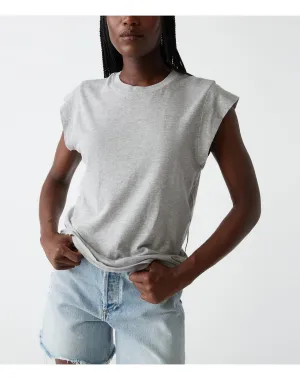 Joey Power Shoulder Tee | Heather Grey MICHAEL STARS