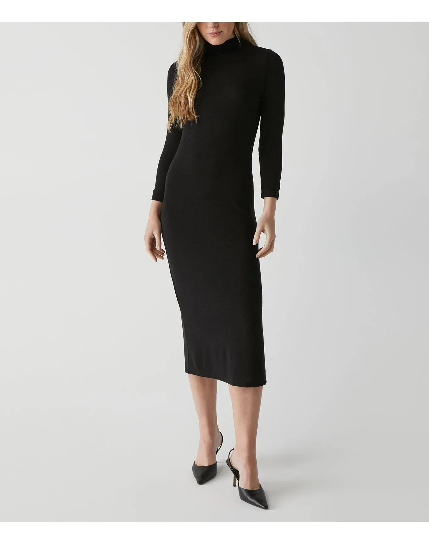 Justine Mock Neck Midi Dress | Black MICHAEL STARS