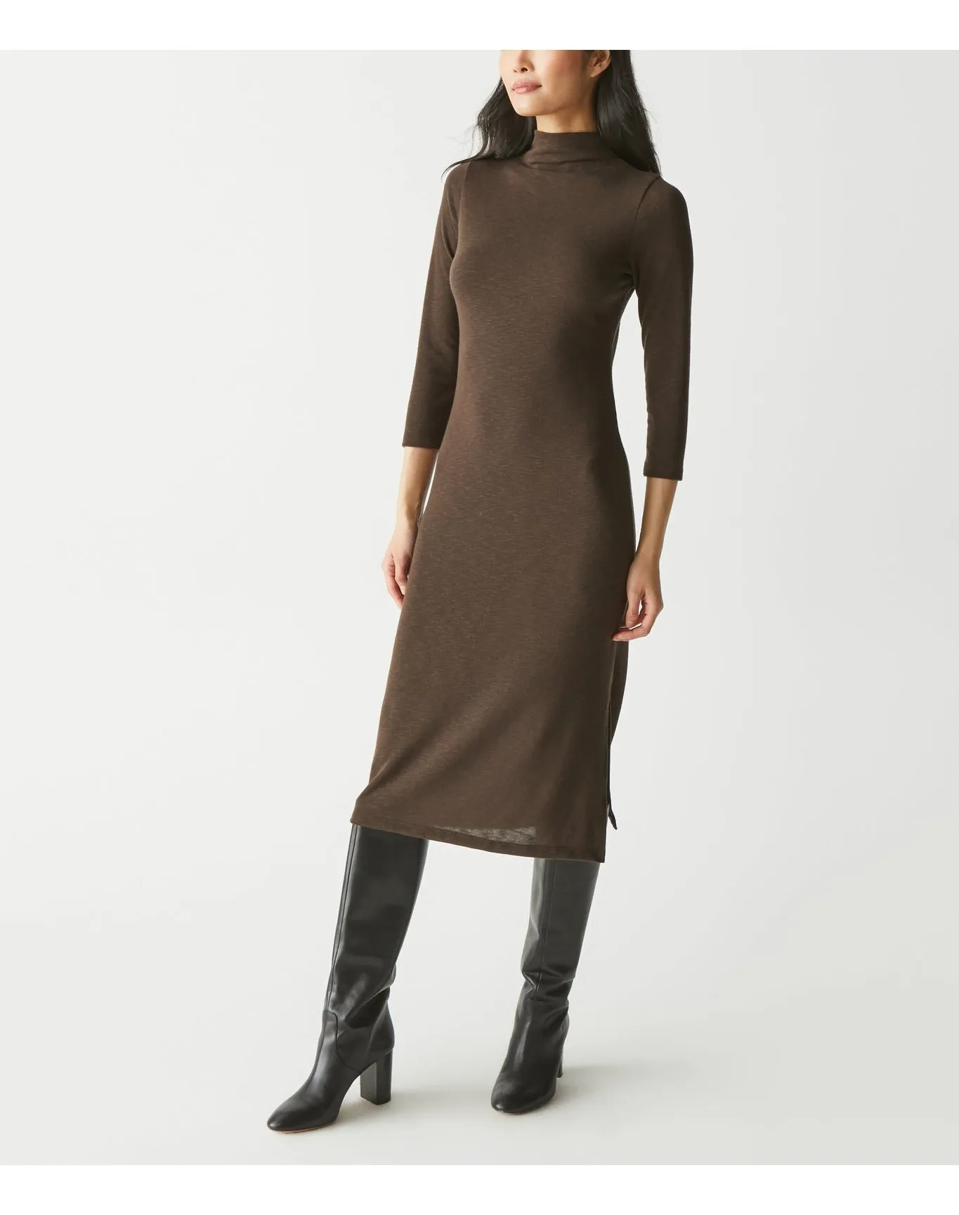 Justine Mock Neck Midi Dress | Java MICHAEL STARS