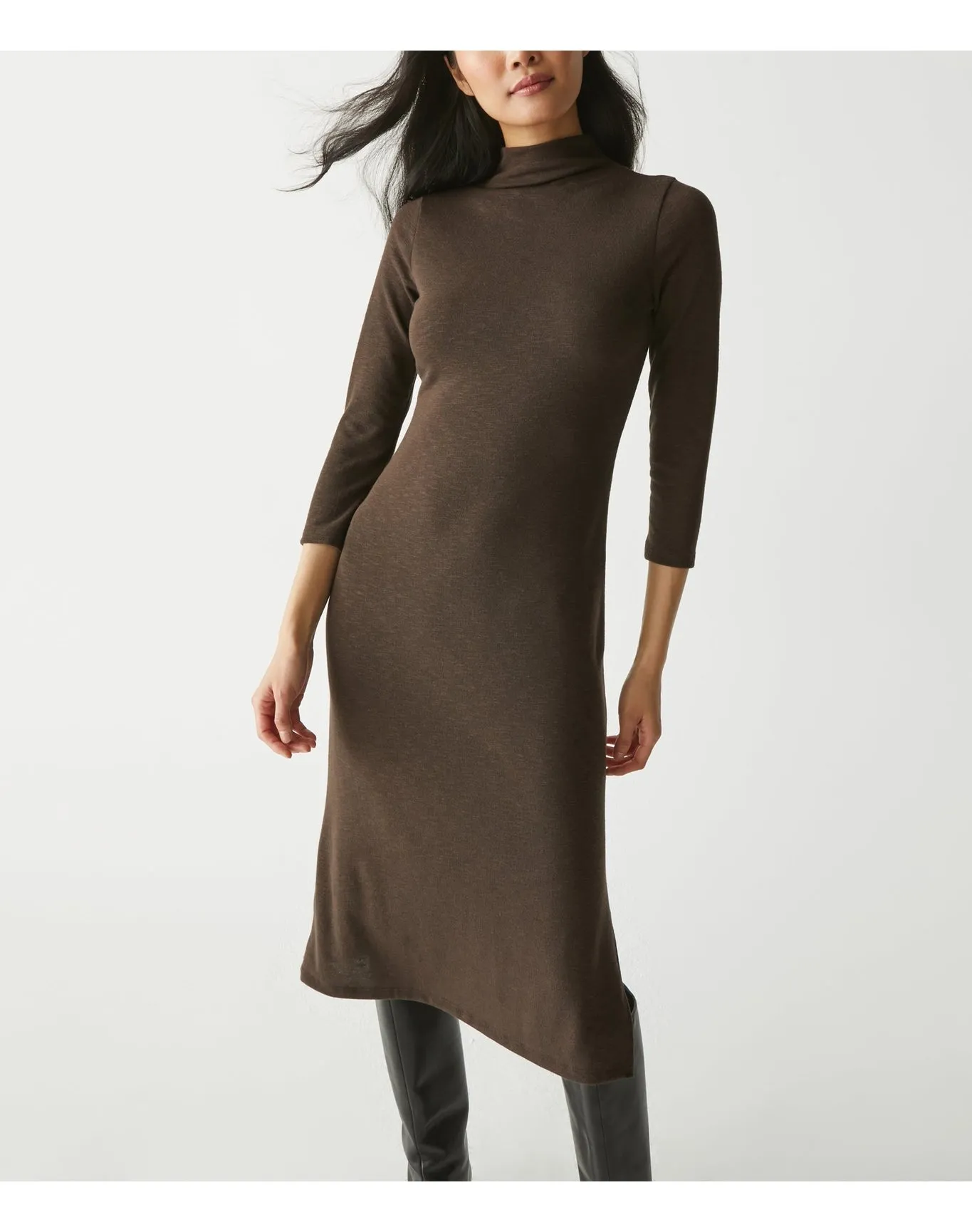 Justine Mock Neck Midi Dress | Java MICHAEL STARS