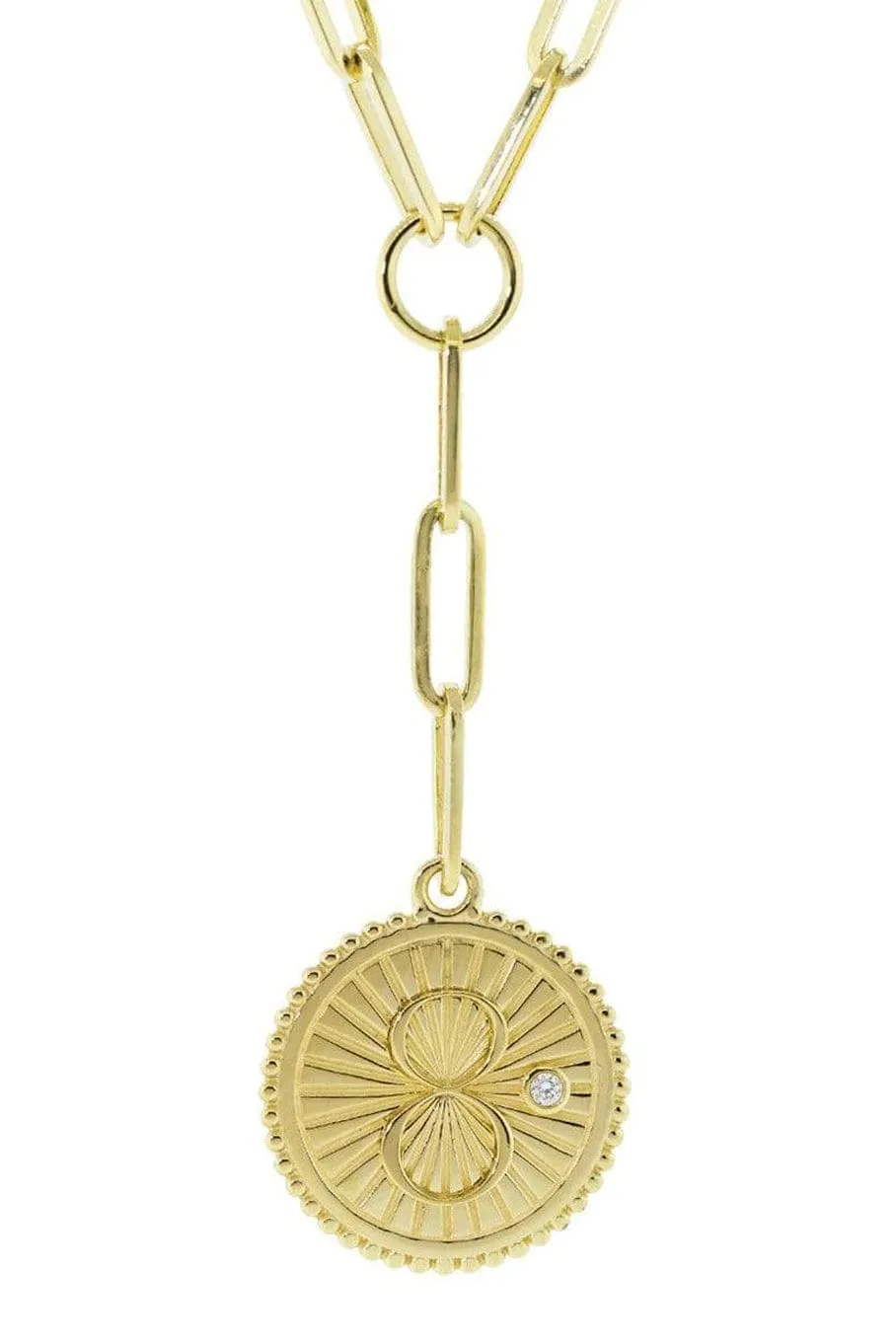 Karma Medallion Fob Clip Necklace