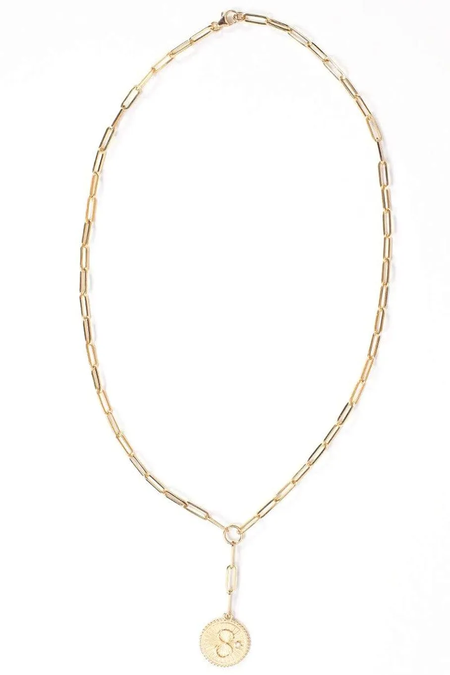 Karma Medallion Fob Clip Necklace