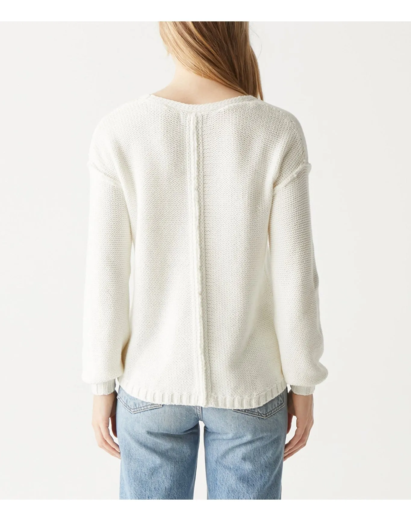 Kendra V-Neck Sweater | Ivory MICHAEL STARS