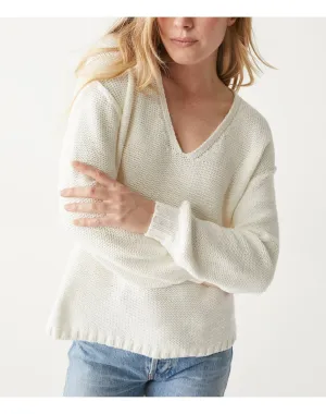 Kendra V-Neck Sweater | Ivory MICHAEL STARS