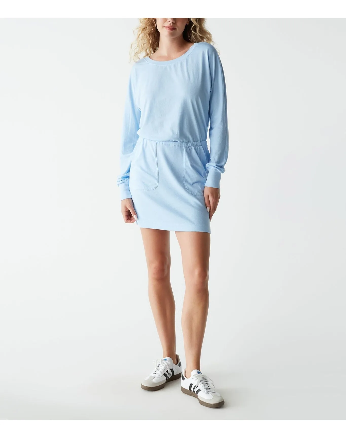 Kerrigan Mixed Fabric Dress | Water MICHAEL STARS