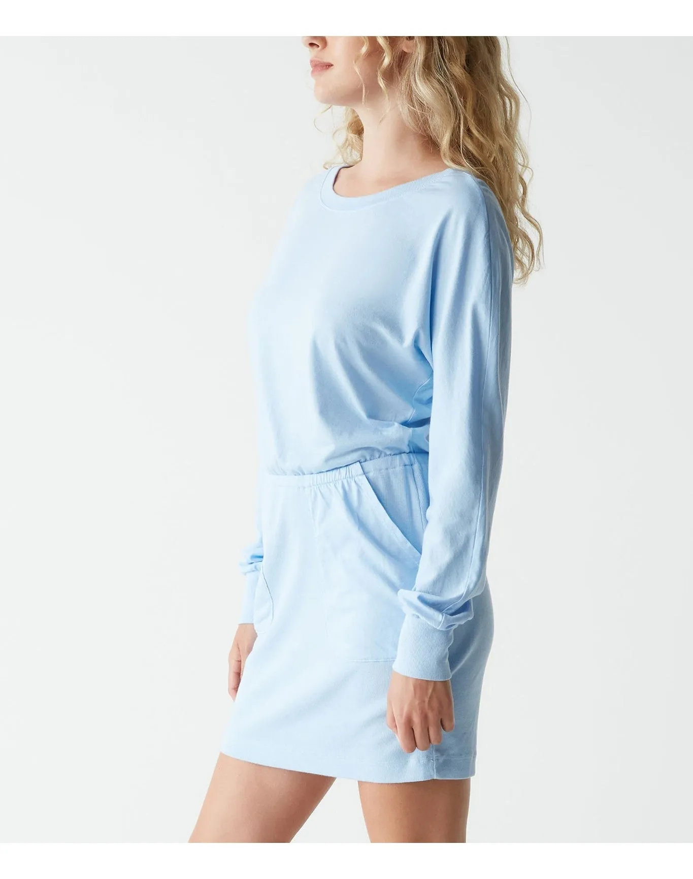 Kerrigan Mixed Fabric Dress | Water MICHAEL STARS