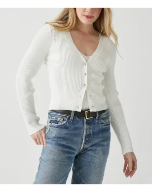 Khalia Ribbed Cardigan | Ivory MICHAEL STARS