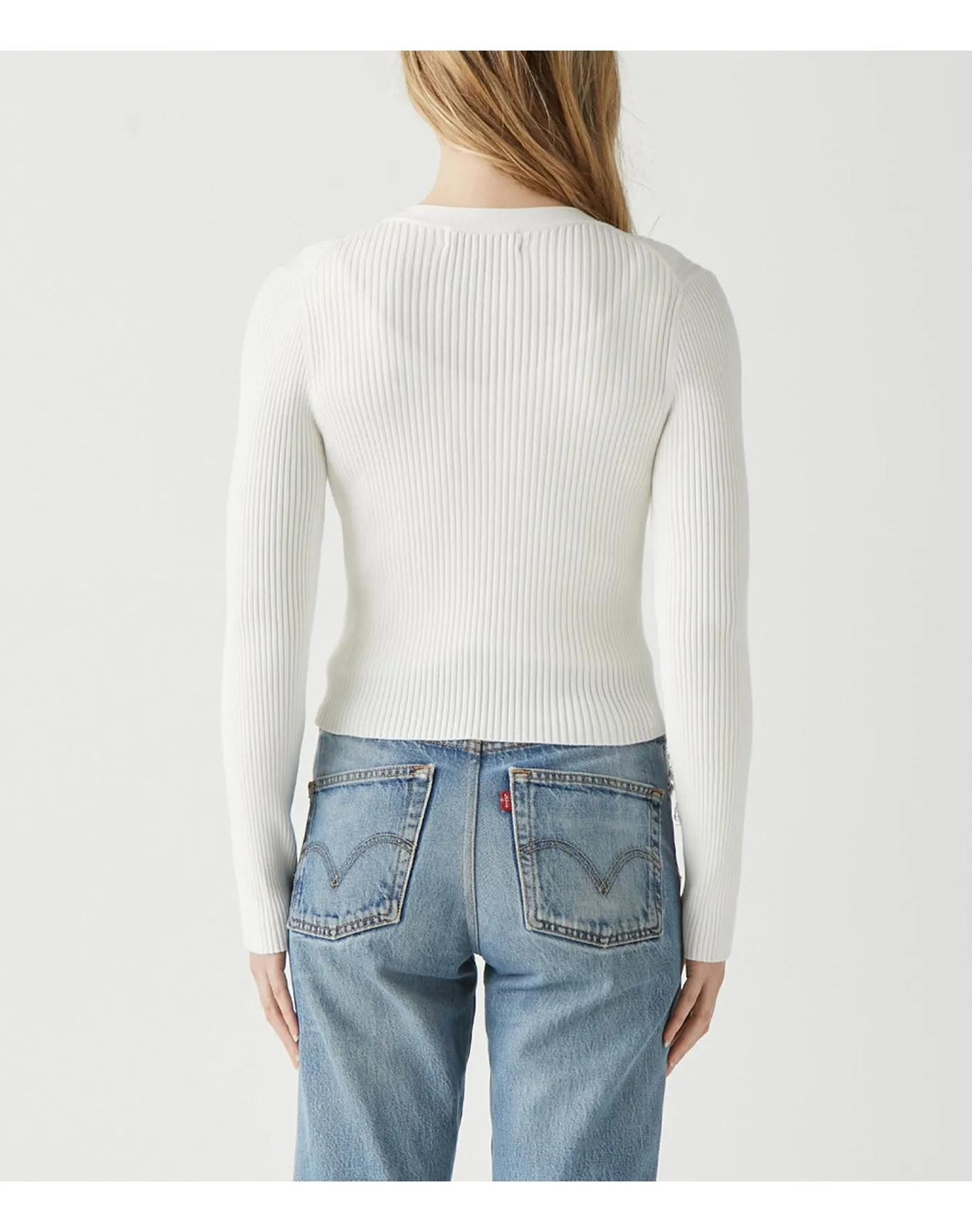 Khalia Ribbed Cardigan | Ivory MICHAEL STARS