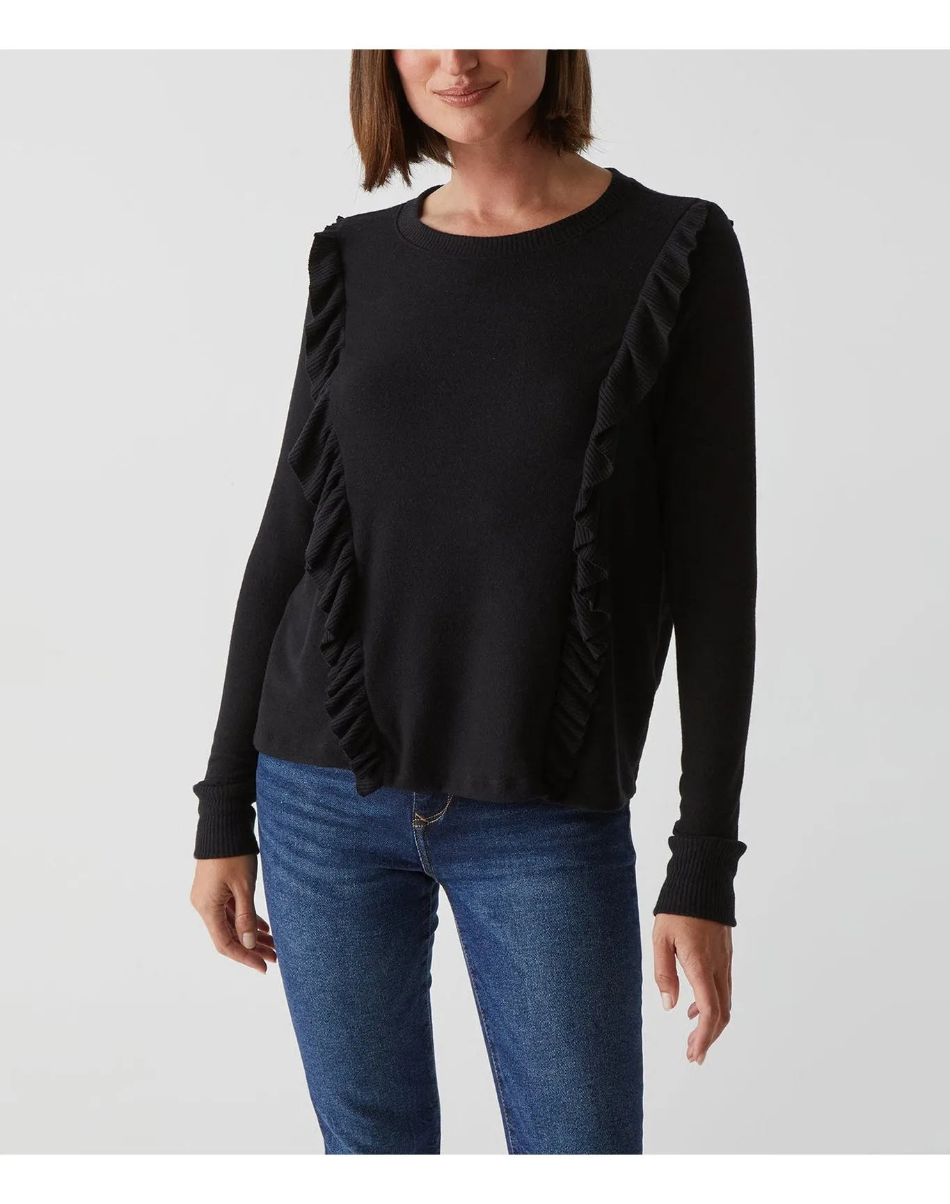 Kristi Top with Ruffle Detail | Black MICHAEL STARS