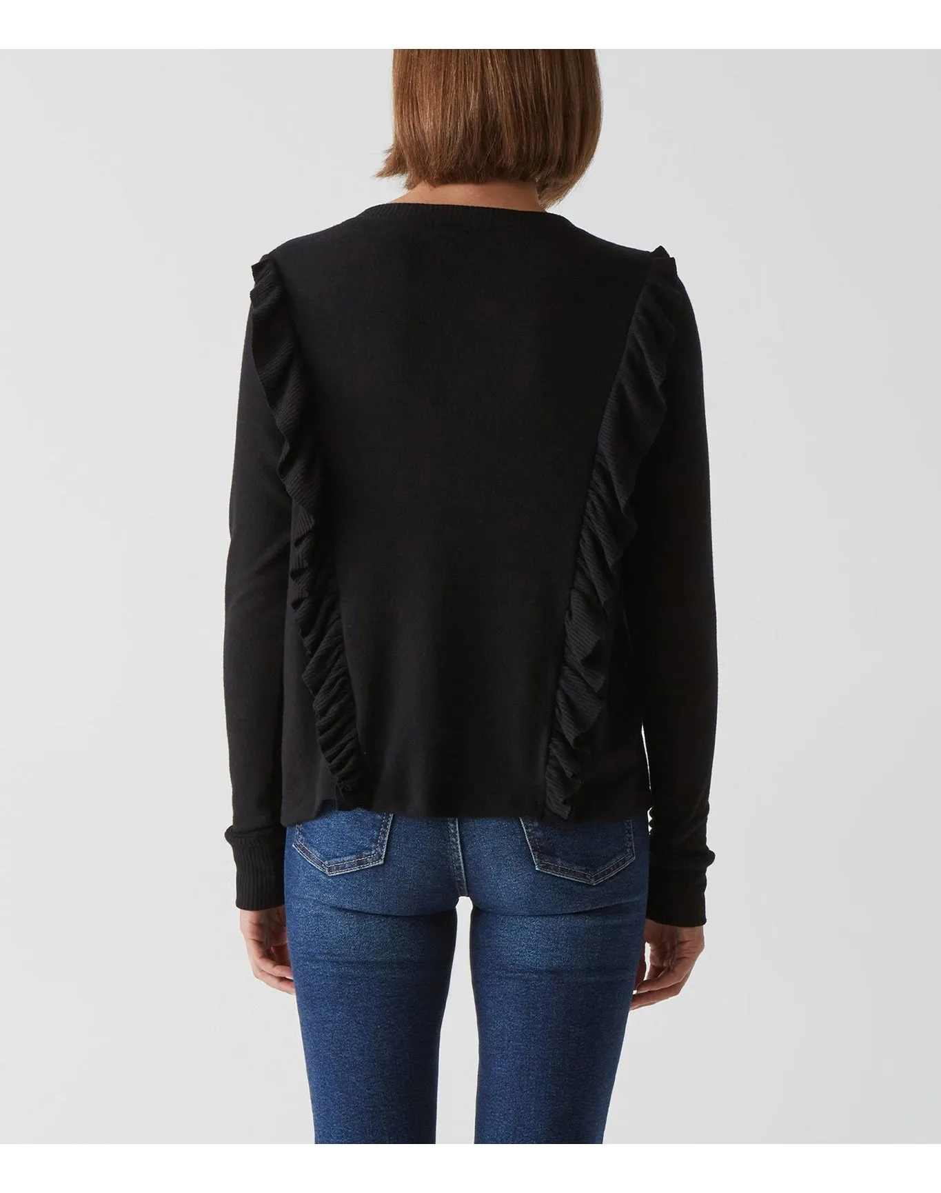 Kristi Top with Ruffle Detail | Black MICHAEL STARS