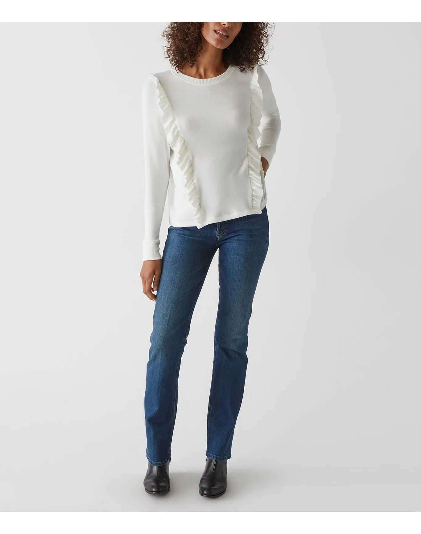 Kristi Top with Ruffle Detail | Chalk MICHAEL STARS
