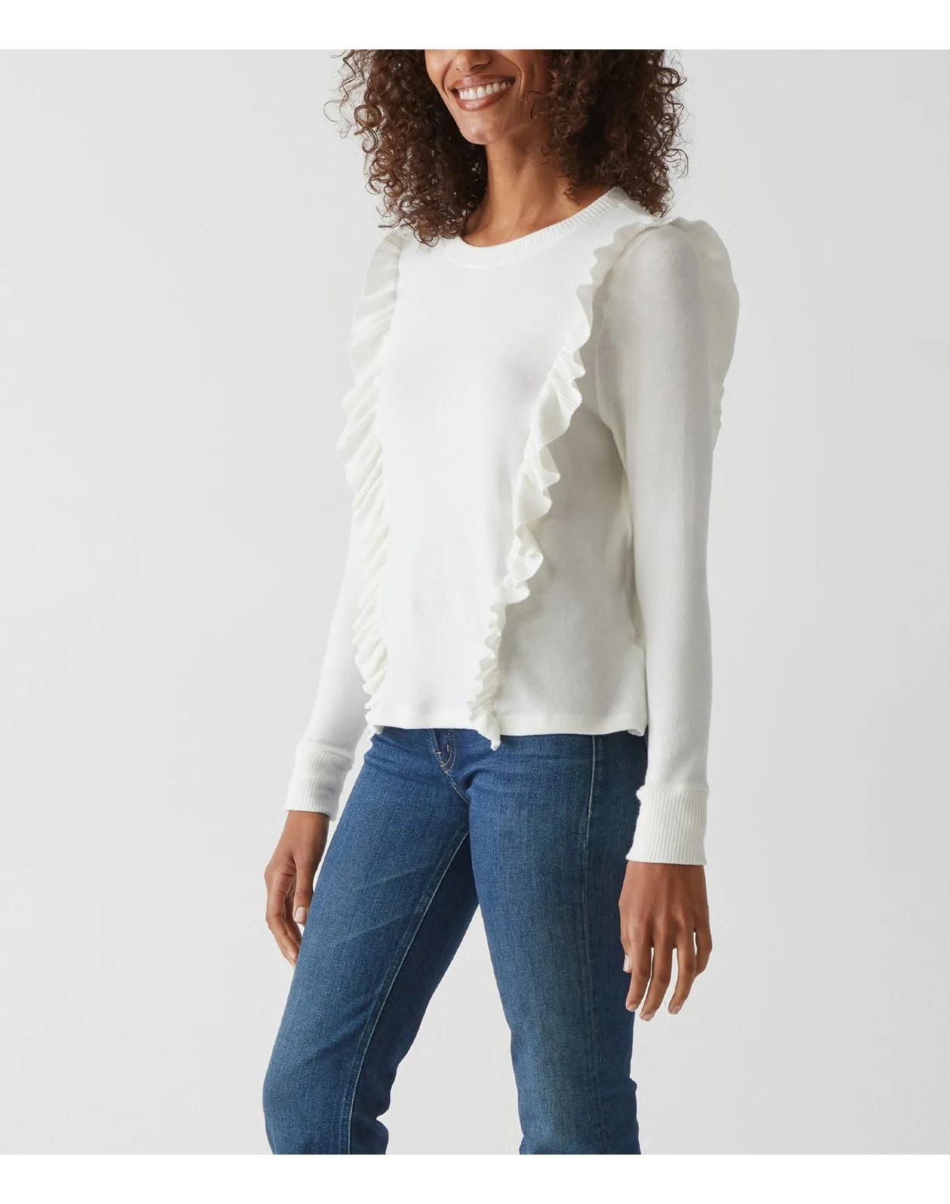 Kristi Top with Ruffle Detail | Chalk MICHAEL STARS
