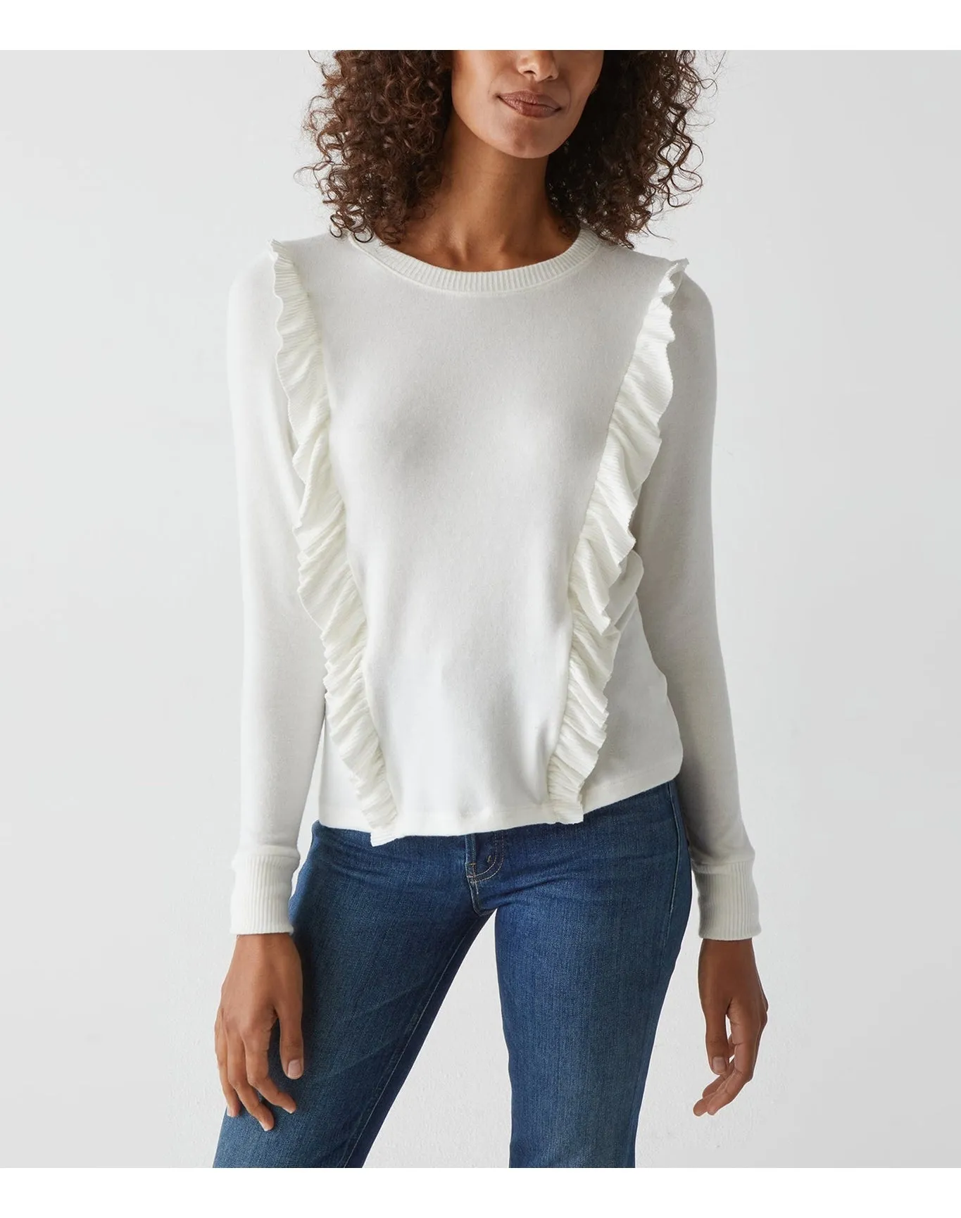 Kristi Top with Ruffle Detail | Chalk MICHAEL STARS