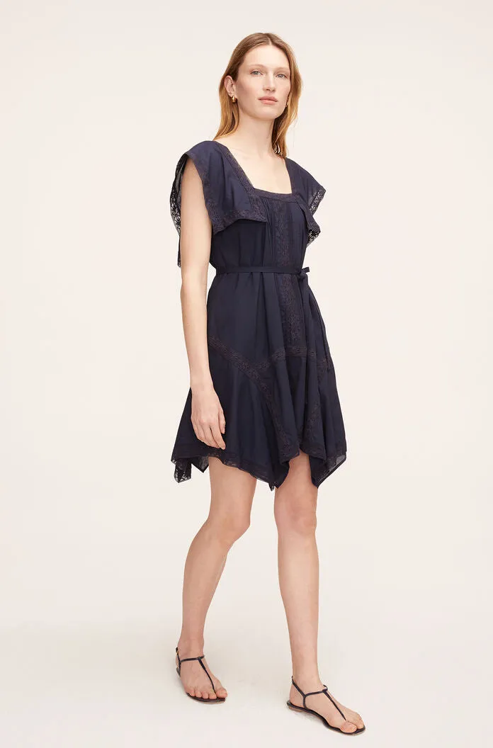 Lace Insert Dress | Marine Blue REBECCA TAYLOR
