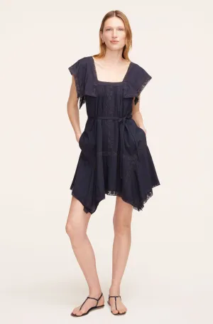 Lace Insert Dress | Marine Blue REBECCA TAYLOR