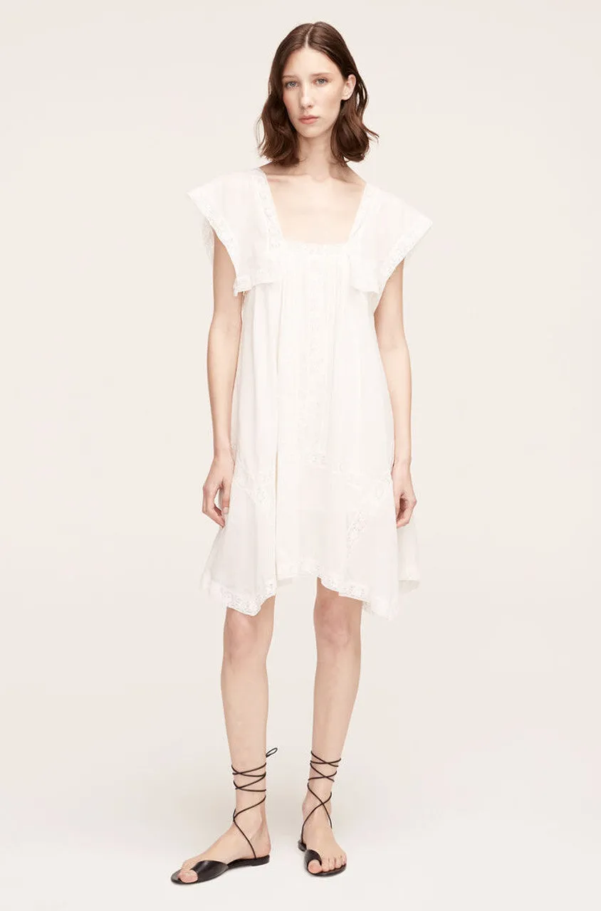 Lace Insert Dress | Snow REBECCA TAYLOR