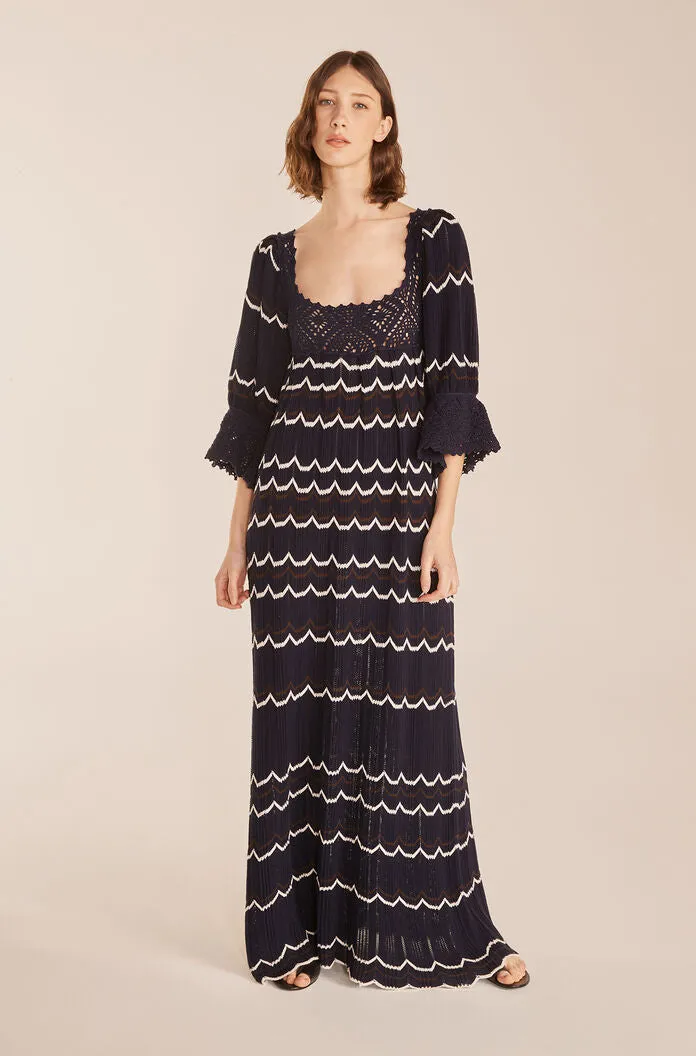 Lace Sweater Dress | Marine Blue REBECCA TAYLOR