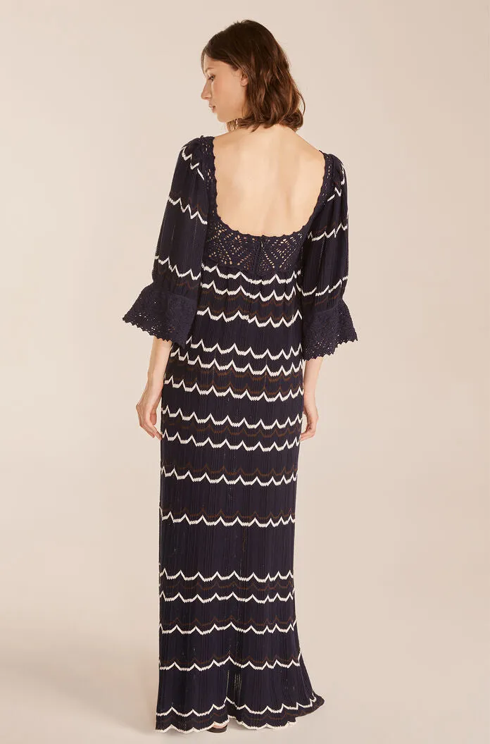 Lace Sweater Dress | Marine Blue REBECCA TAYLOR