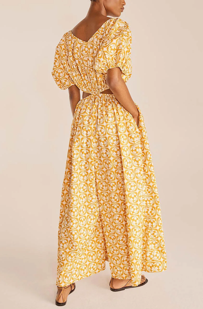Lattice Fleur Poplin Jumpsuit | Lattice Fleur Honey Combo REBECCA TAYLOR