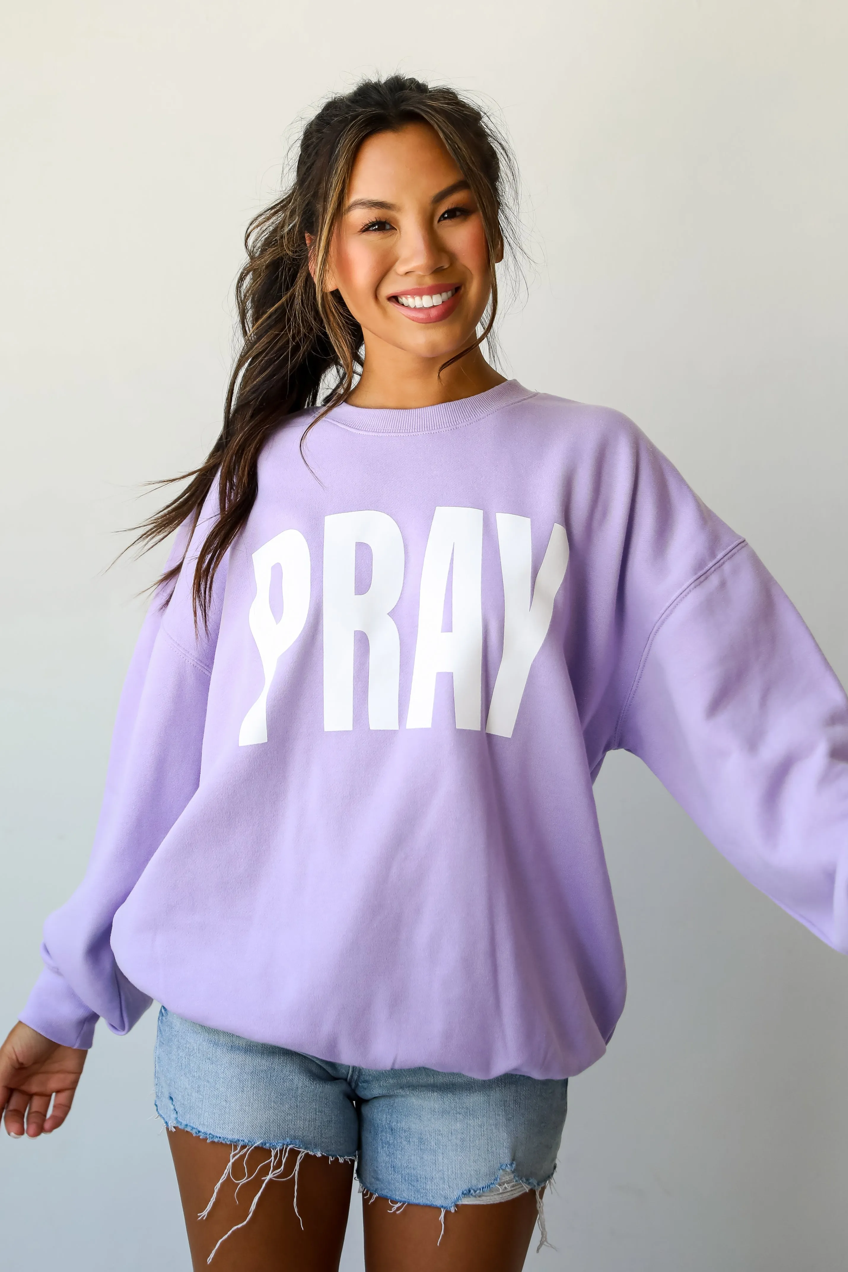 Lavender Pray Sweatshirt