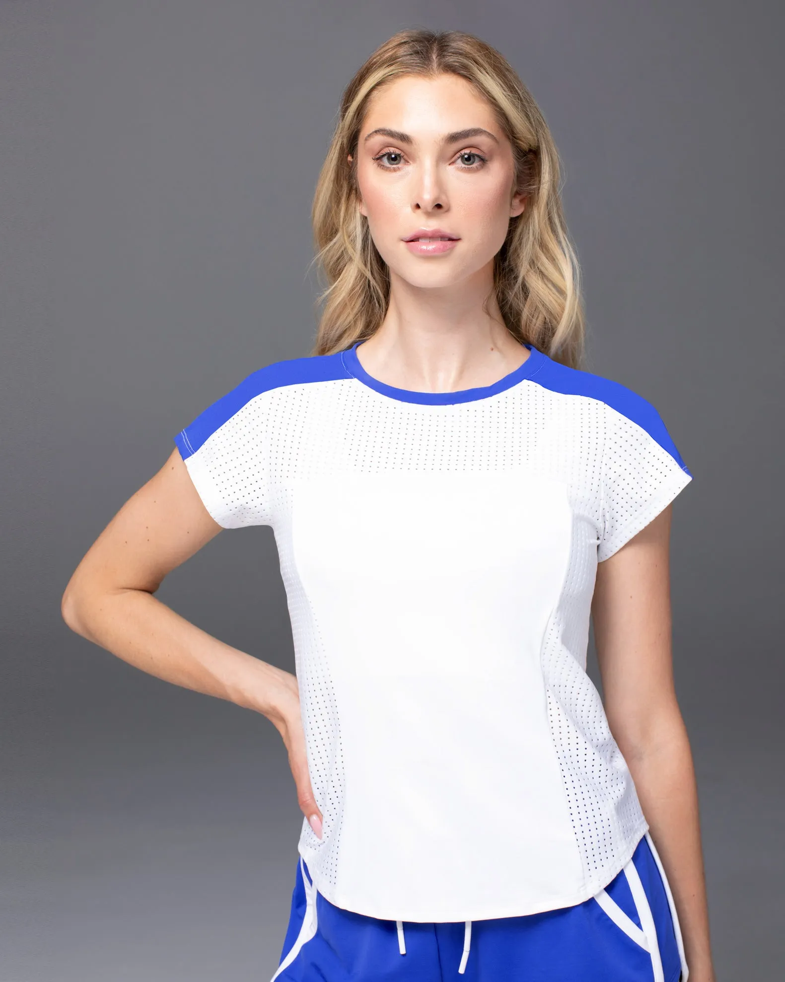 League Top | White/Royal Blue MICHI