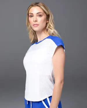 League Top | White/Royal Blue MICHI