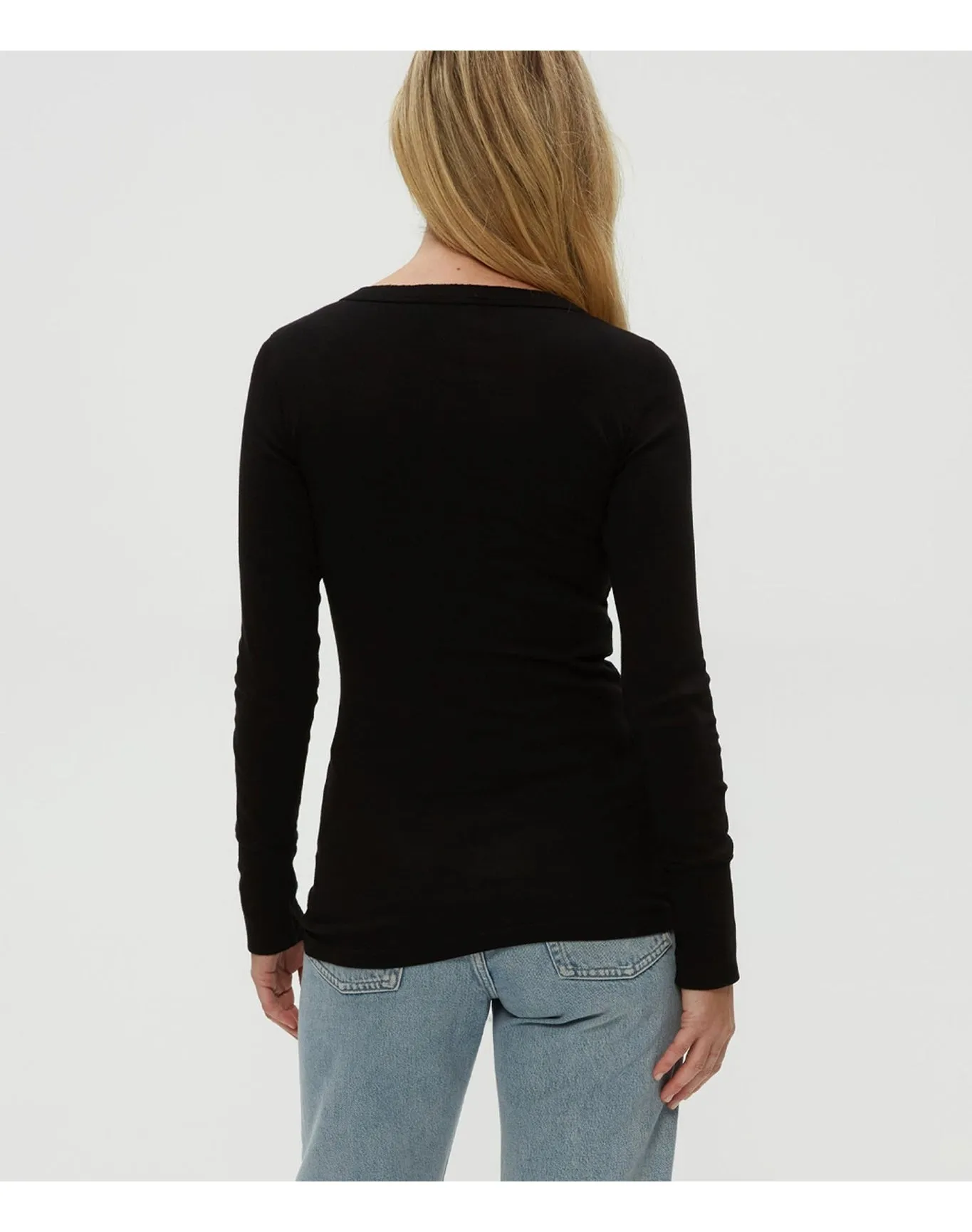 Legacy Supima Tee with Raw Edge | Black MICHAEL STARS