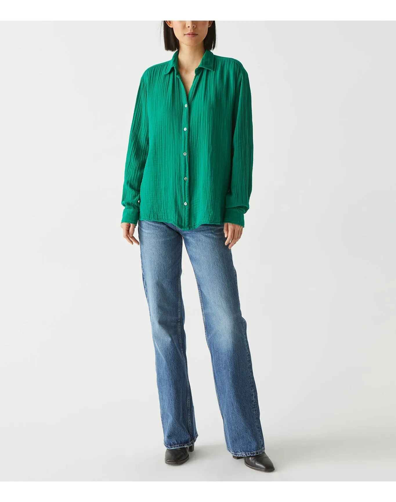 Leo Gauze Button Down Shirt | Kelly MICHAEL STARS