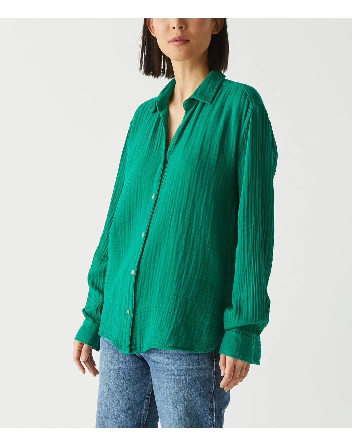 Leo Gauze Button Down Shirt | Kelly MICHAEL STARS