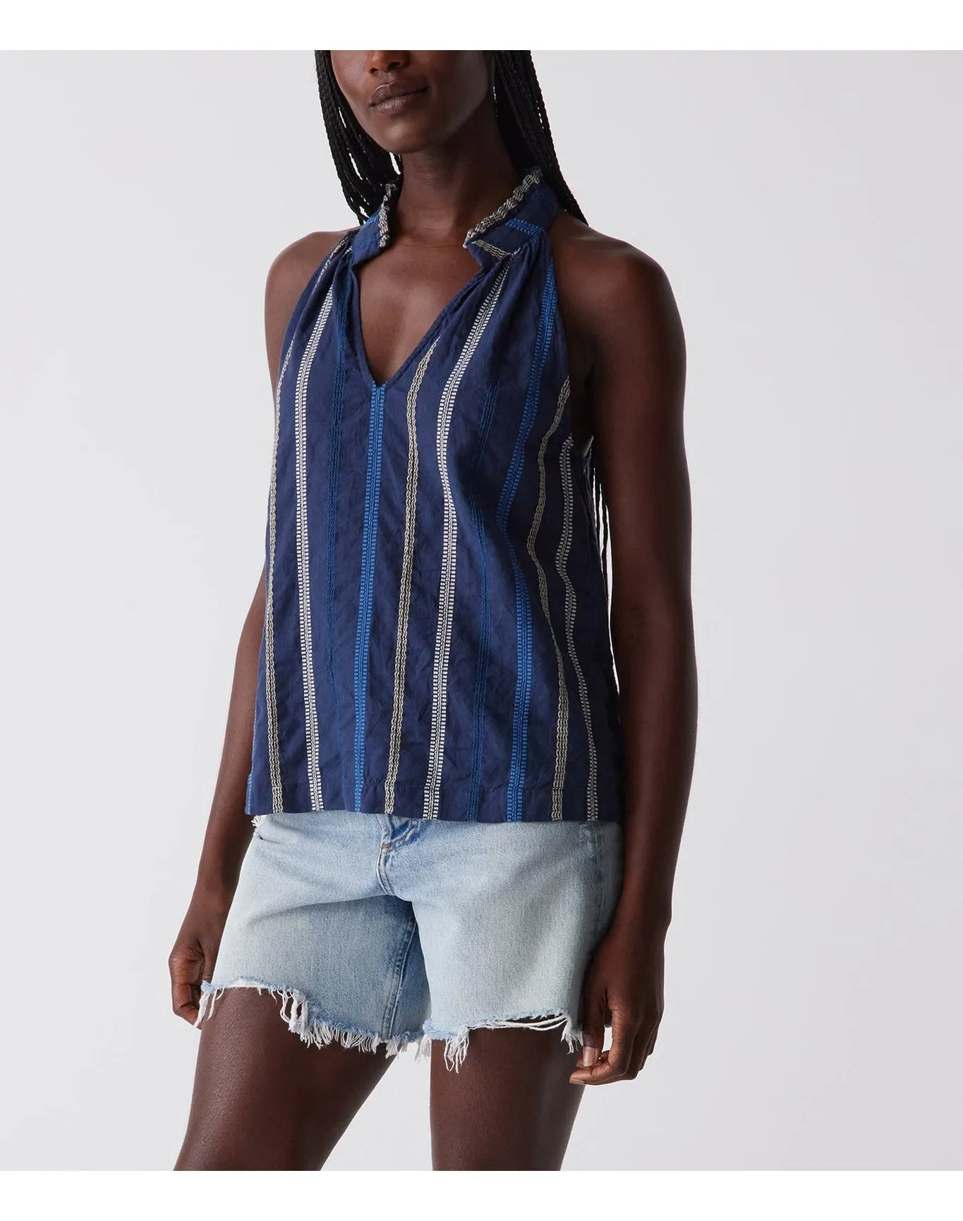 Leslie Split Neck Top | Nocturnal Combo MICHAEL STARS