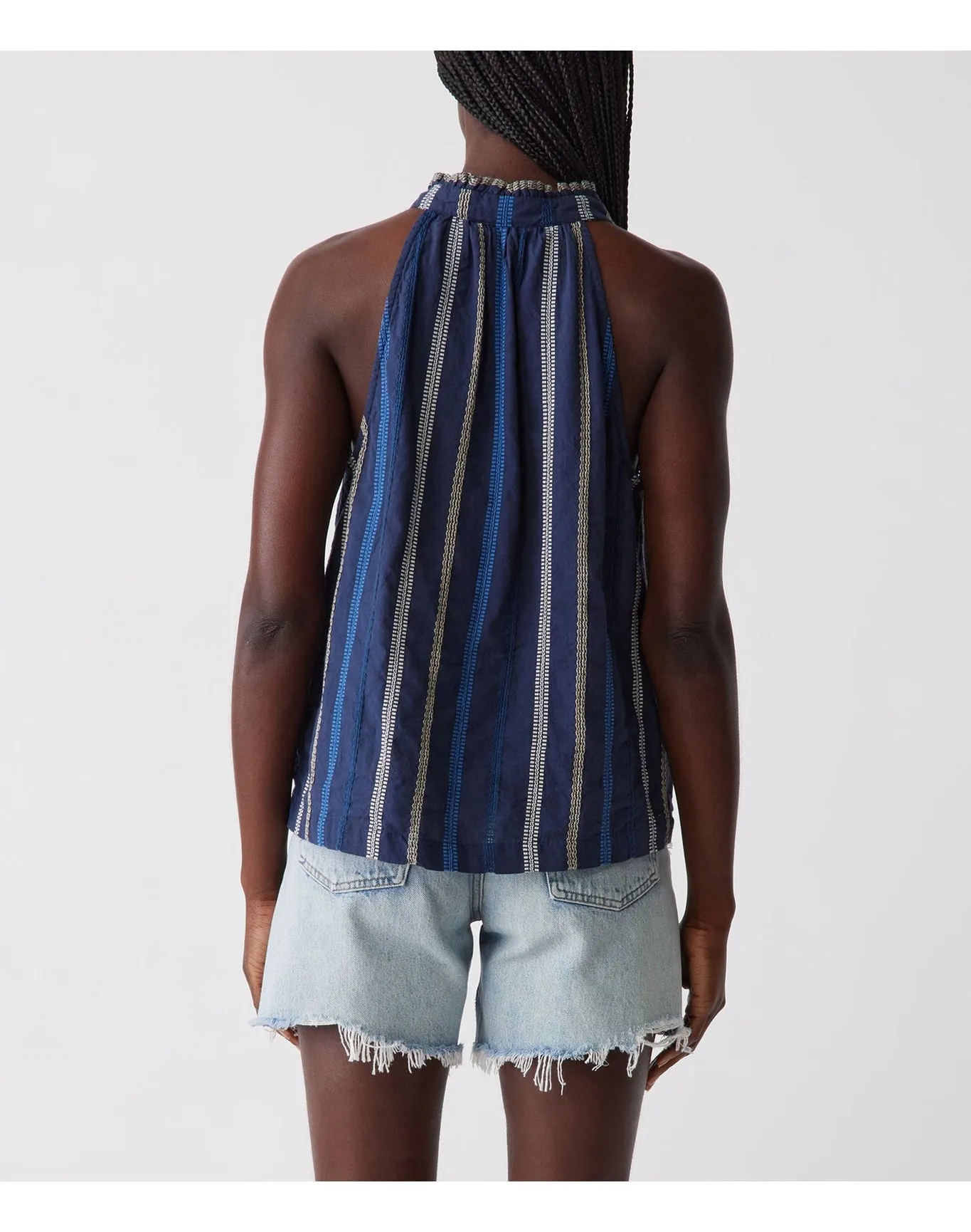 Leslie Split Neck Top | Nocturnal Combo MICHAEL STARS